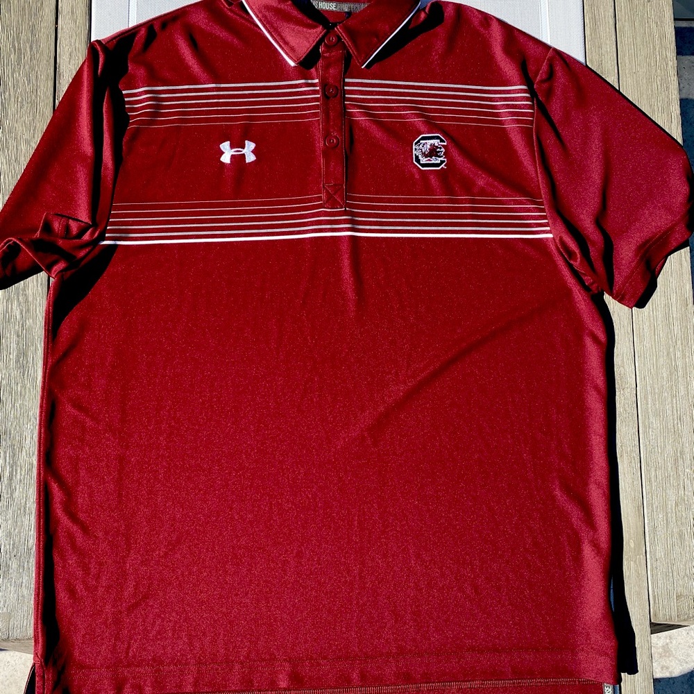 Golf shirt, mens large, Under Armour University of South Carolina Gamecocks